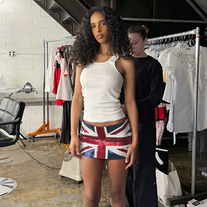 Y2K <b>Sequin</b> Wrap Mini Skirt Dropped Waist Bodycon Party Skirt with Contrast Trim Shiny Glitter Anti-Wrinkle Street Style - Product Image 5