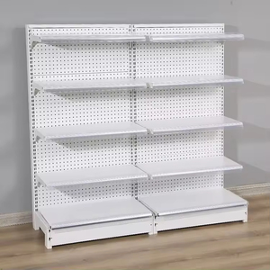 Estante de exhibición de góndola de servicio pesado para uso en supermercados, construcción de acero y metal para almacenamiento en tiendas - Product Image 2