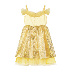 Disfraz de Princesa Bella para Niñas, Vestido de Encaje Dorado con Adorno de Rosas, Color Personalizado para Fiestas de La Bella y la <span class=keywords><strong>Bestia</strong></span> - Product Image 2