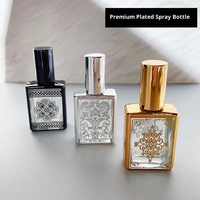 Bouteille de parfum UV carrée de 15ml avec tube en verre et bouchon à vis pour lotion hydratante sous-embouteillage
