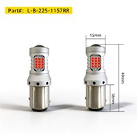 Ampoule LED automobile CANBUS 1157 BAY15D P21/5W 12V 24V 9-50V 8W 600mA 60 SMD 5 LED latérales avec lentille supérieure, rouge et blanc, pour feux stop et feux arrière