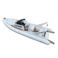 Bateau pneumatique semi-rigide CE 960 en fibre de verre durable avec console centrale de luxe en Hypalon