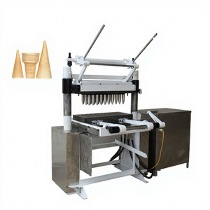 Machine <span class=keywords><strong>professionnelle</strong></span> en acier inoxydable pour la fabrication de cornets de glace, de cornets de pizza glacée et de cornets de neige, nouvelle génération, pour usage industriel - Product Image 1