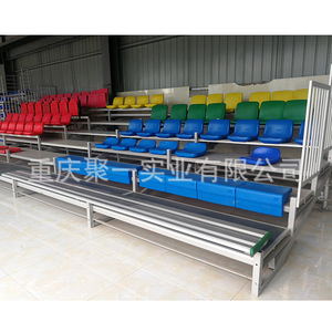 Asientos Metálicos Plegables para Exteriores en Rojo, Azul y Verde para Campos Deportivos y Escuelas - Product Image 5