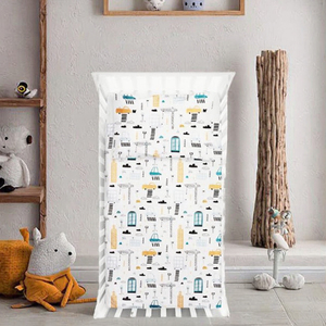 Ensemble de literie moderne 3 pièces 100 % coton pour bébé et enfant, housse de <span class=keywords><strong>couette</strong></span> et taie d'oreiller 120x90 cm pour lit de bébé 12 mois et plus (Renards) - Product Image 6