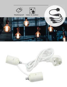 E12 E14 E26 E27 Industrial Pendant <b>Light</b> Kit With Cord, <b>Plug</b>-<b>In</b> Vintage Hanging <b>Light</b> Extension Cable - Product Image 5