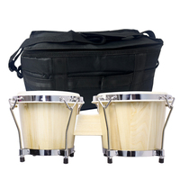 Bongos 7'' 8'' Congas pour Enfants, Adultes, Débutants, Professionnels, Instrument de Percussion en Bois, Sac, Clé de Réglage, Peaux en Peau de Mouton