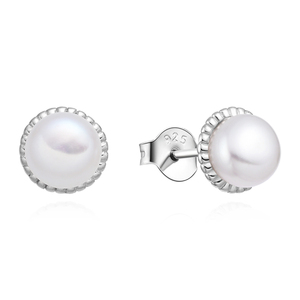 <strong>Small</strong> Light Weight 925 Sterling <strong>Silver</strong> Fresh Water Pearl Earring <strong>Stud</strong> - Product Image 1