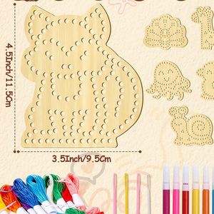 Montessori Wooden DIY <b>Sewing</b> <b>Kits</b> for Toddlers Kids Crafts Preschool Learning Safety Needles Skills Toys - Product Image 3