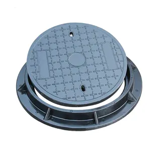 Пользовательские En124 черный битум покраска двойное уплотнение сверхпрочный круглый чугун D400 санитарно-канализационная водонепроницаемая крышка люка