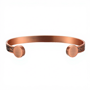 Pulseras de Cobre Magnético Bioactivo Personalizables EST, <span class=keywords><strong>99.99</strong></span>% Puro, Diseño Vintage con Lazo, Juego de Joyería para Parejas - Product Image 6