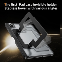 Étui en métal avec support pour iPad Air 11 pouces M4/M3/M2 (2026/2025/2024)/Air 4/5e génération, coque de protection avec support intégré pour stylet
