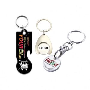 Porte-clés décapsuleur pour chariot de courses, avec jeton de libération pour marché européen, impression CMYK, revêtement époxy, compatible Loonie, Quarter et USD du Royaume-Uni - Product Image 3