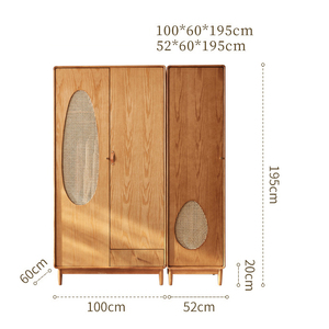 Armoires de rangement en rotin avec portes Accent Floor Cabinet Modern Buffet Buffet Cabinet pour salon <span class=keywords><strong>Entrée</strong></span> Salle à manger - Product Image 4