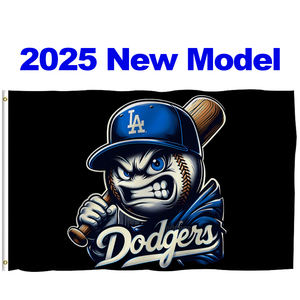 Новые гибридные оптовые флаги MLB для бейсбольных команд, 3x5 футов, 2025 год, различные дизайны, флаг Лос-Анджелес Доджерс - Product Image 1