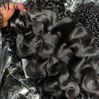 Lots de Cheveux Humains SDD Double Drawn, Cheveux Vierges Bruts, Ondulés, Vente en Gros, Extensions de Cheveux Indiens 15A pour Femmes Noires