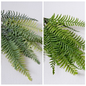 Langxia <b>Fur</b> Artificial Fern Plant PVC Soft Rubber White <b>Green</b> Wedding Decoration Indoor Outdoor Decor - Product Image 3