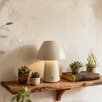 Lampe LED sans fil mini champignon en métal, à commande tactile, rechargeable, lumière chaude, pour bureau, salon, coiffeuse et décoration intérieure