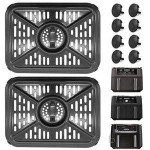 Plaque de <span class=keywords><strong>cuisson</strong></span> de remplacement pour friteuse à air double zone NJ <span class=keywords><strong>Foodi</strong></span> DZ401 DZ550 10QT, antiadhésive avec pieds en caoutchouc, accessoires - Product Image 1