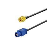 Câble Pigtail GPS Fakra C-Male/SMA Male en Cuivre Toronné RG174 30cm/11.8in pour Systèmes de Suivi et de Navigation DVR Automobile