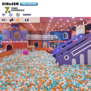 Equipo de Juegos Interior para Niños de Primera Calidad, Seguro y Suave, con Zona de Juegos con Temática de Castillo para Jardín de Infancia y Escuela - Product Image 1