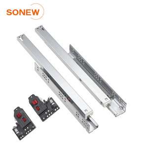 Скрытые телескопические направляющие SONEW <span class=keywords><strong>3</strong></span> <span class=keywords><strong>Fold</strong></span> Damper <span class=keywords><strong>Channel</strong></span> Slide с полным выдвижением и фиксацией для выдвижных ящиков - Product Image 2
