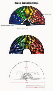 Bán buôn tùy chỉnh lớn tre dòng Dance clacker gấp người hâm mộ tay vỗ tay Rave đám cưới thăng hoa khoảng trống nhựa - Product Image 4