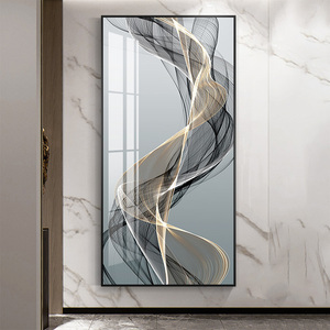 Pittura di porcellana di cristallo astratta Still life decorativa moderna pittura di <span class=keywords><strong>vetro</strong></span> astratta di arte della parete del nastro minimalista pittura - Product Image 4