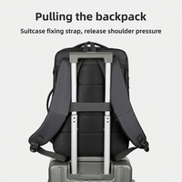 Sac à dos pour ordinateur portable multifonctionnel en denim extensible et résistant à l'eau pour hommes, avec port USB, pour ordinateur portable de 17 pouces