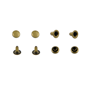 Rivets à pression en métal, pour sac à main métallique, Double capuchon, vente en gros, - Product Image 1