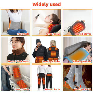 Coussin chauffant électrique en gros 5V/1.3A Film chauffant infrarouge en fibre de carbone Élément chauffant USB lavable pour gilet de vêtements d'extérieur - Product Image 4