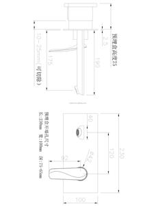 Grifo de Lavabo Empotrado para Baño, Cromado, Monomando, Mezclador de Agua Fría y Caliente, Instalación Oculta, Cartucho de Cobre, Montaje en Pared - Product Image 3