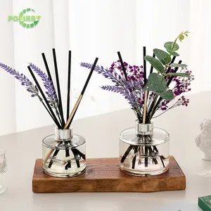 matching glass candle jar and natural willow 200ml reed diffuser glass bottles