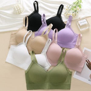 Reggiseno da donna senza cuciture di <span class=keywords><strong>alta</strong></span> qualità comoda biancheria intima di grandi dimensioni alla <span class=keywords><strong>moda</strong></span> con Logo su supporto senza fili per adolescenti - Product Image 4