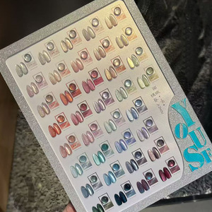 Ensemble de gel à ongles effet œil de chat 36 couleurs, gel UV magnétique inodore avec panneau d'affichage pour salon de manucure - Product Image 3