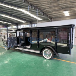 High Quality Black 2 Seats Funeral Vintage Car Supplier Electric Luxury Funeral Classic Car With CE Certification - Product Image 3