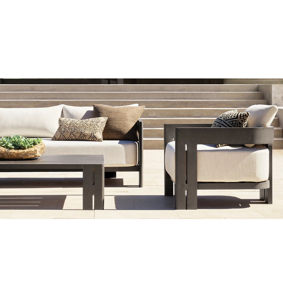 Factory custom garden set furniture all weather waterproof outdoor metal aluminum sofa