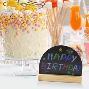 Wooden <b>Message</b> <b>Board</b> Irregular Shape Black Chalkboard With Stand Home Use Rustic Design Christmas Decoration - Product Image 3