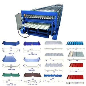 유약 금속 지붕 타일 프레스 만들기 기계 골판지 지붕 타일 기계 아연 도금 아연 골판지 지붕 만들기 기계 - Product Image 2