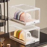 Boîte de rangement moderne créative multicouche pour la maison Chapeau de canard Boîte à chapeau anti-poussière pour enfants Accessoire ménager en plastique PP