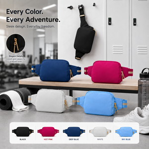 Sac banane réglable pour téléphone, en nylon, multifonctionnel, pour le sport et le jogging quotidien, disponible depuis notre entrepôt aux États-Unis - Product Image 4