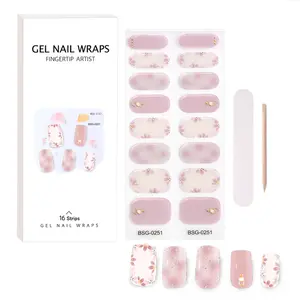 Enveloppes semi-durcies longue durée Gel français autocollant pour ongles Gel bronzant ongles semi-durcissant autocollant pour ongles lampe UV Crayon Gel peinture