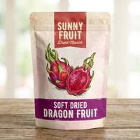 Custom Logo Laminated Dried Fruit Packaging Bag Matte Finish Zip Lock Stand up Pouch Dried Lemon Zipper Bag