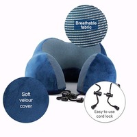 Ensemble de coussins de voyage en mousse à mémoire de forme pour voiture Oreiller de voyage personnalisé pour avion avec kit de voyage