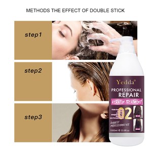 Produits de soin capillaire professionnels à base de kératine organique et végétalienne Yedda Salon NO.3 & NO.4 Réparer les cheveux abîmés par la coloration et la permanente - Product Image 6
