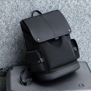 Custom Large Capacity PU Leather Zipper Laptop <b>Backpack</b> for Business Men College <b>Students</b> Waterproof Trendy USB Cover <b>Backpack</b> - Product Image 1