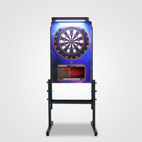 Machine de fléchettes électronique LCD 18,5 pouces, 17 jeux, cible en alliage 15,5 pouces, 31 kg, détection de mouvement, jeu de fléchettes anglais pour bar, usage commercial