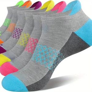 थोक कारोबार में कपास की सांस लेने वाली नाव कम शीर्ष मोजे गर्मियों में छोटे टखने वाले छोटे टखने के खेल मोजे - Product Image 2