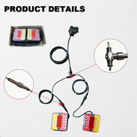 Feu Stop, Clignotant et Plaque d'Immatriculation avec Réflecteur - Feu de Remorque LED Compact 106mm avec Fixation Magnétique 12V ECE pour Véhicule Commercial