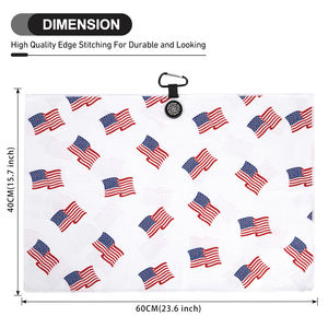 Serviette de golf magnétique personnalisée avec logo imprimé, serviettes de golf en microfibre gaufrée, serviette de golf magnétique - Product Image 2